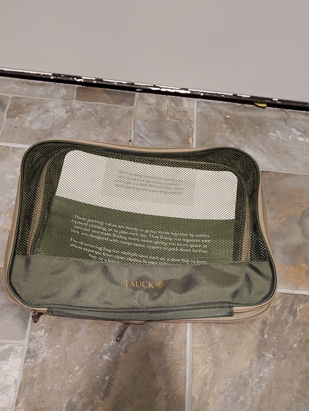 3 Piece Tauck Green Travel Packing Cubes